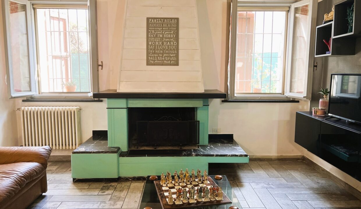 soggiorno casa ristrutturata in campagna Rivarolo