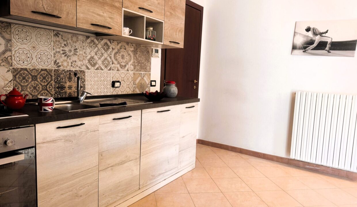 cucina appartamento con giardino Colorno