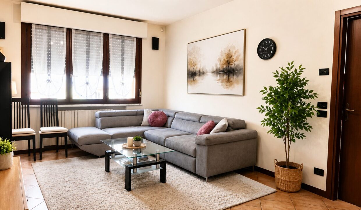 soggiorno appartamento con 3 camere Colorno