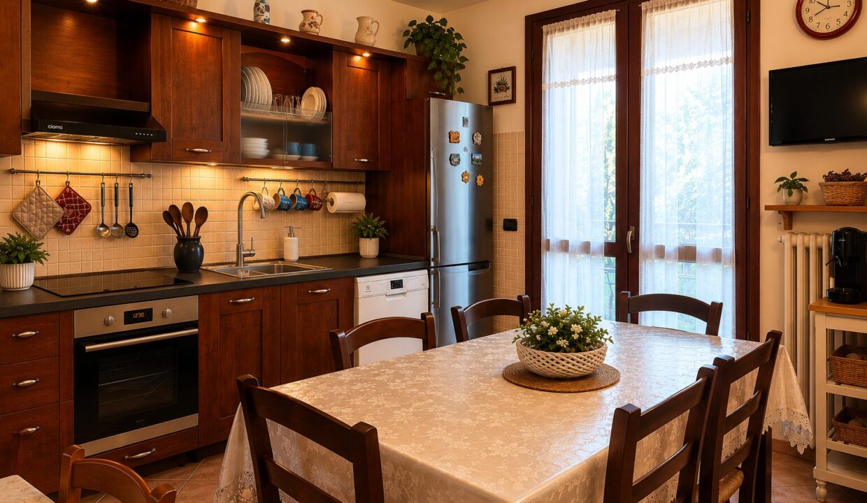 cucina villetta a schiera San Secondo campagna